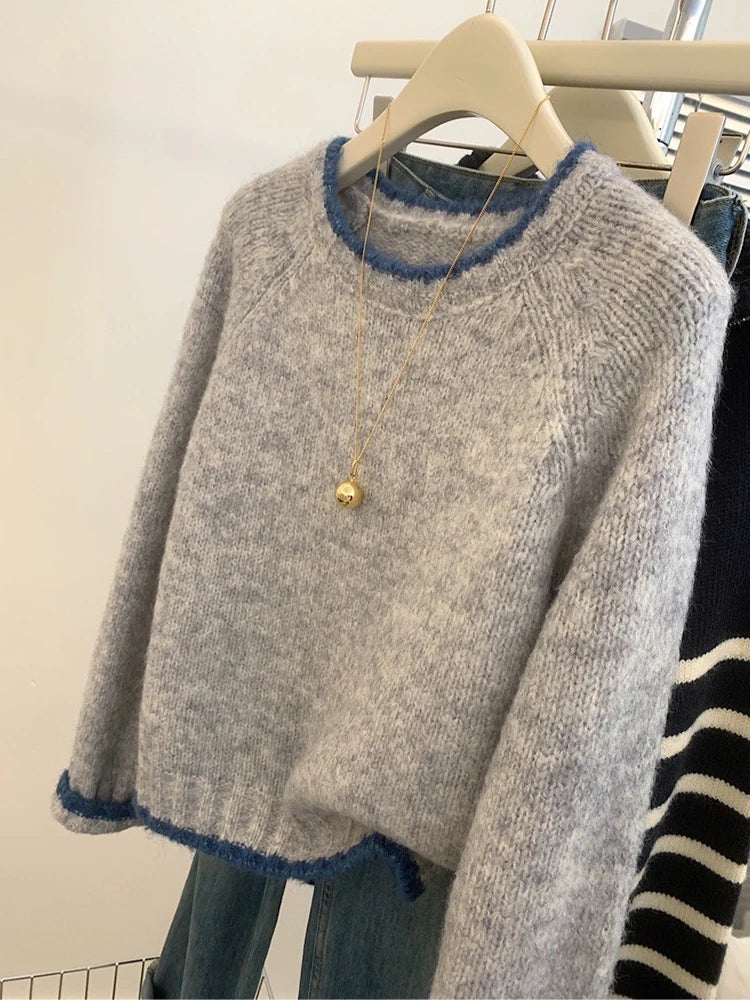 Modischer Damenpullover im Retro-Stil