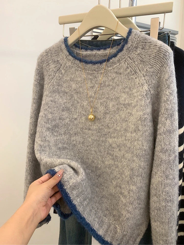 Modischer Damenpullover im Retro-Stil
