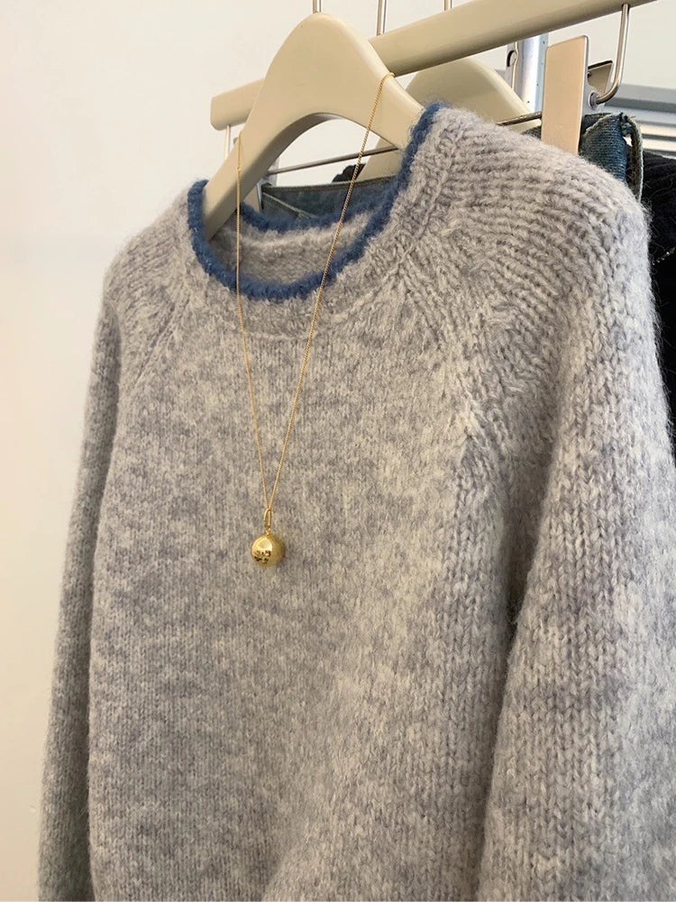 Modischer Damenpullover im Retro-Stil