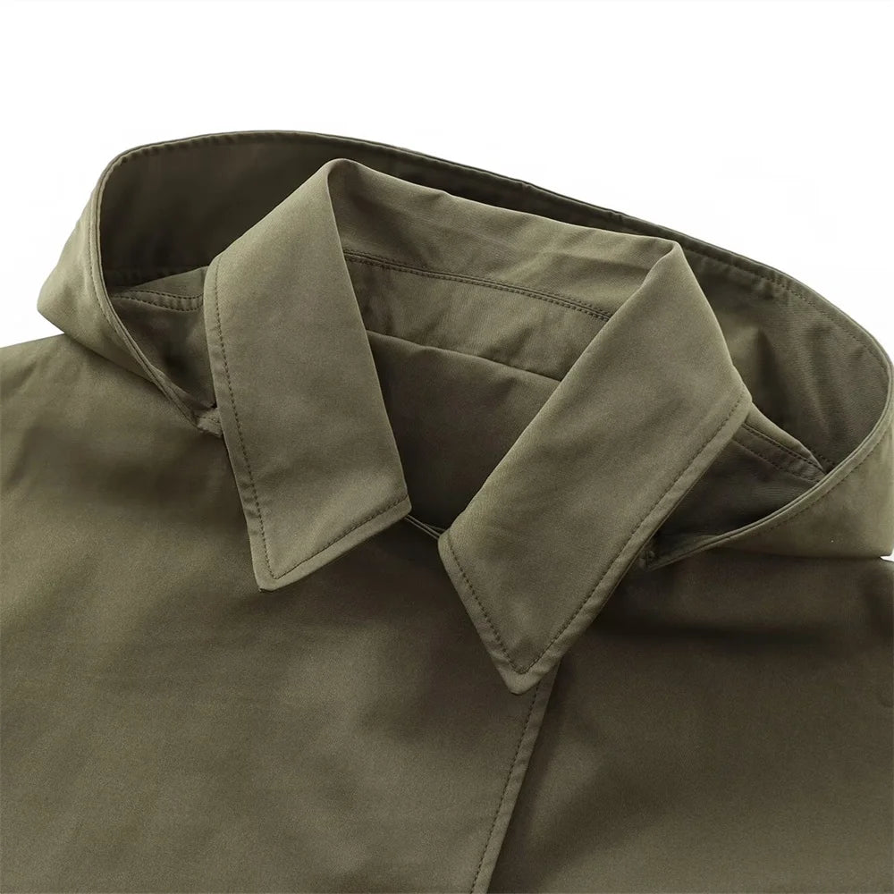 Fashionable trench coat women with hood