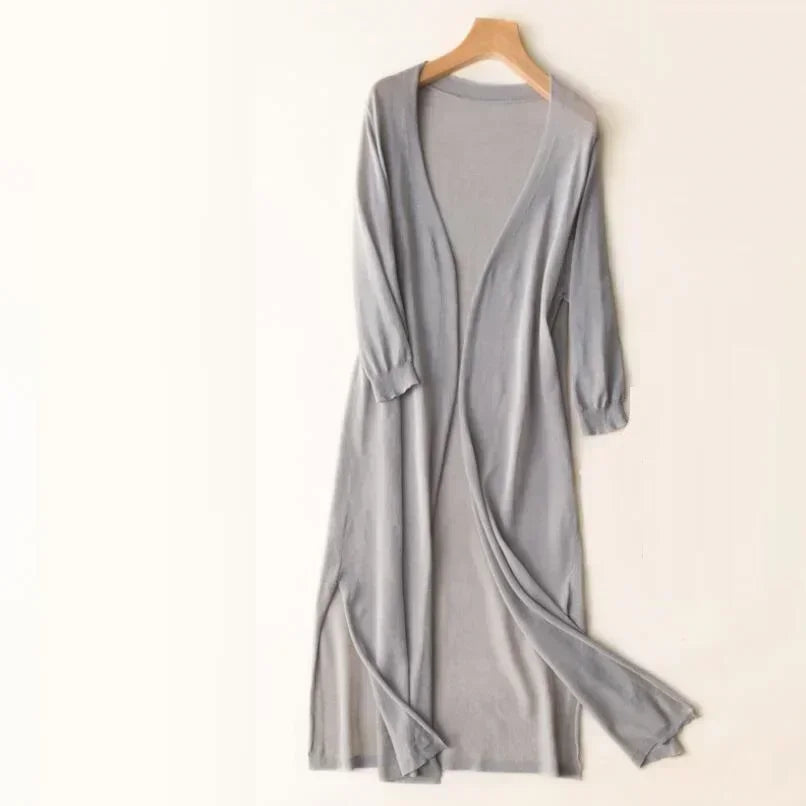 Variant image for Beatrix | Lange Strickjacke Damen Offene Front Cardigan für Alltag und Büro-21