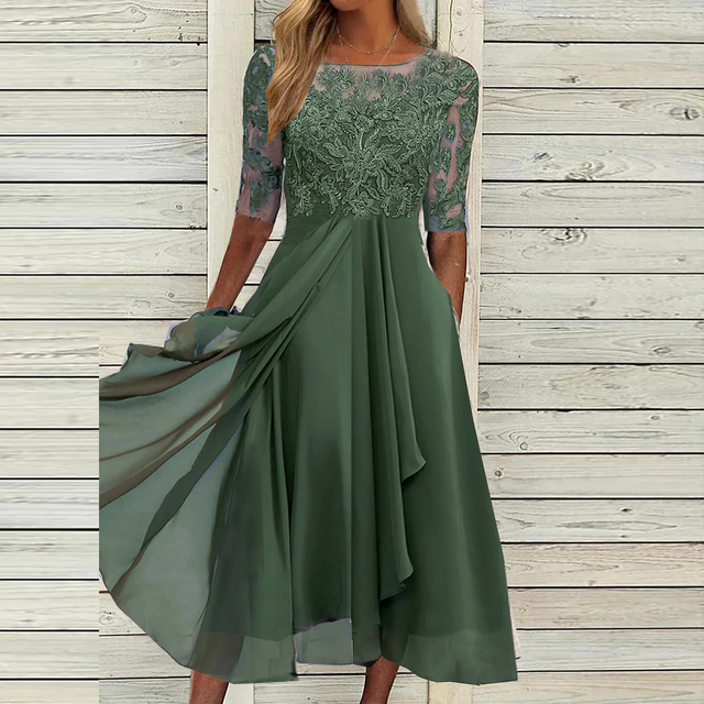 Variant image for Lena | Elegantes Spitzenkleid für Frauen - Ideal für Partys und Anlässe-19