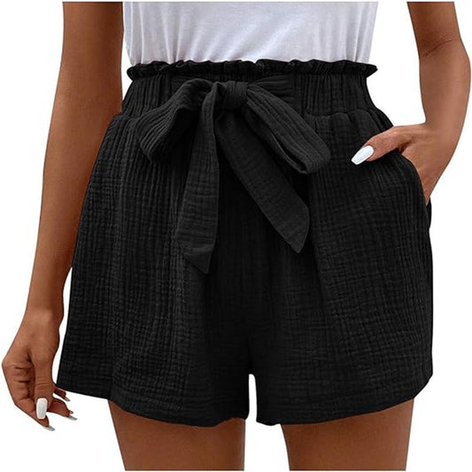 Laura | Hoch Taillierte Shorts für Damen aus Leichtem Stoff