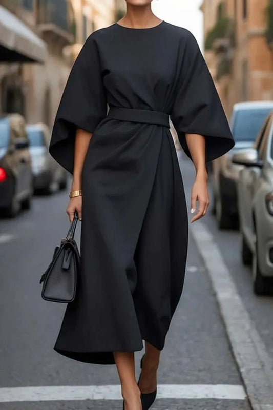 Samara | Elegantes Midi Kleid mit Ballonärmeln für Damen 1
