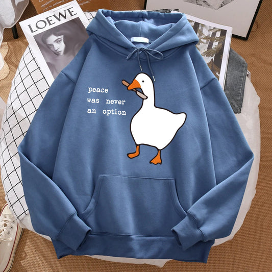 Oversized Kapuzenpullover für Herren mit Ente Druck