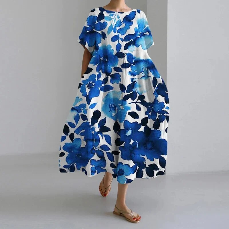 Variant image for Beatrix | Elegantes Bedrucktes Kleid für Damen im Blumendesign-71