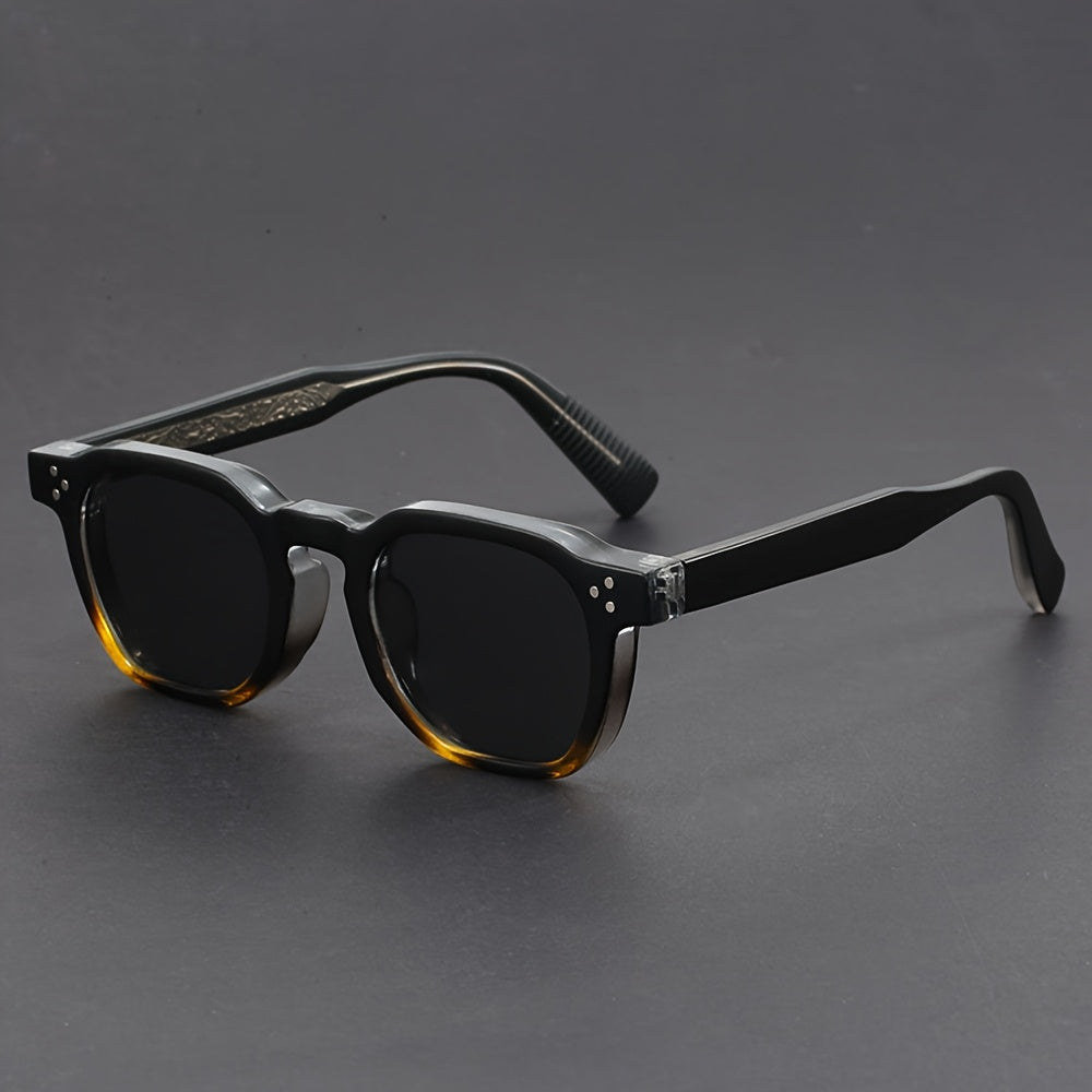 Polygonal men's sunglasses in retro boho style