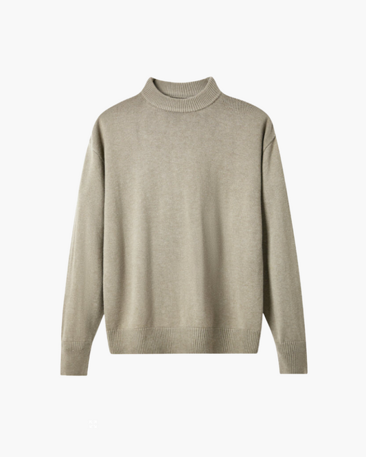 Premium men's shirt made of wool with high neckline