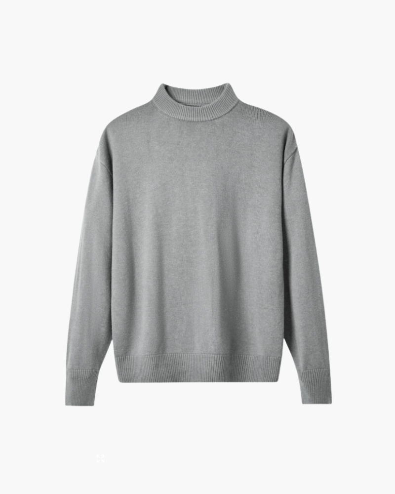 Premium men's shirt made of wool with high neckline