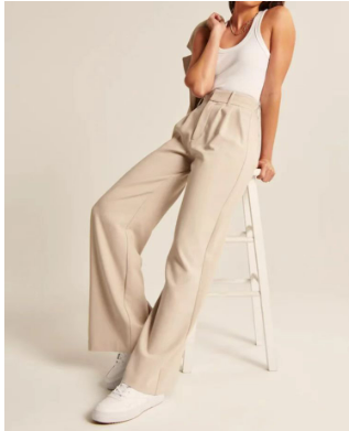 Kelly | Elegant fabric pants women with wide leg for formal occasions