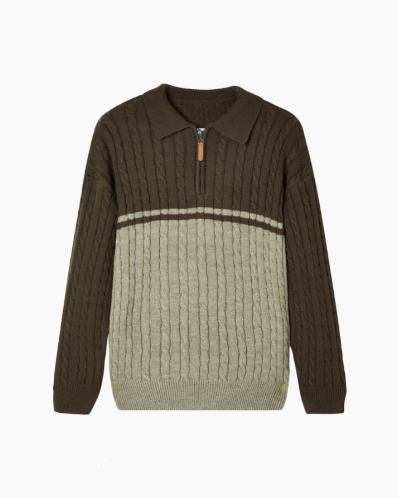 Half-Zip Pullover Men from Premium Wool