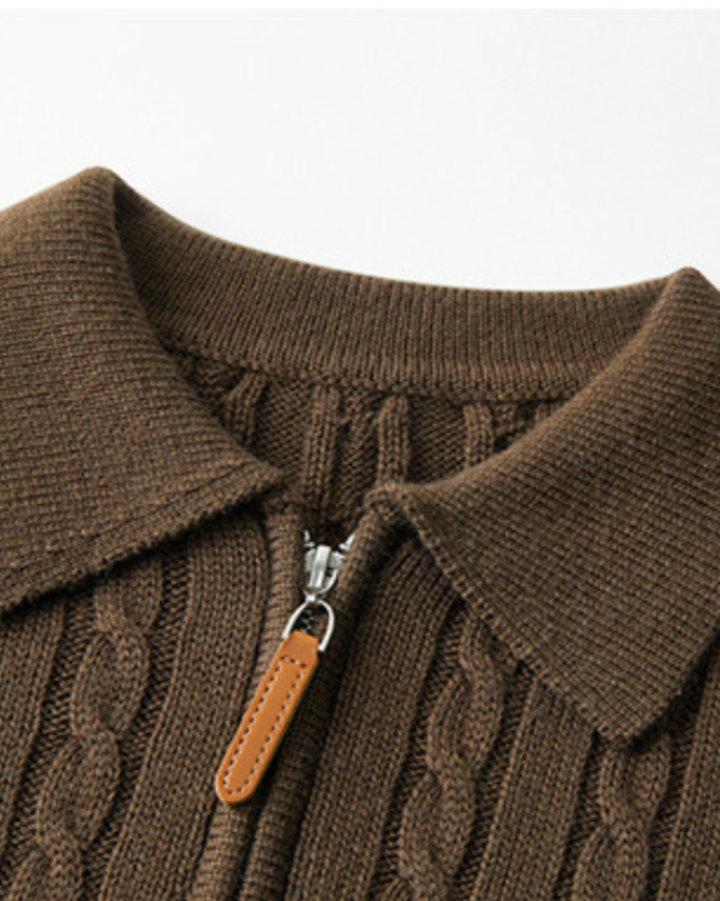 Half-Zip Pullover Men from Premium Wool