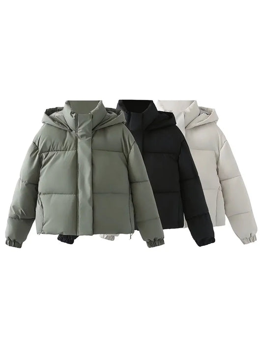 Retro women's jacket with hood