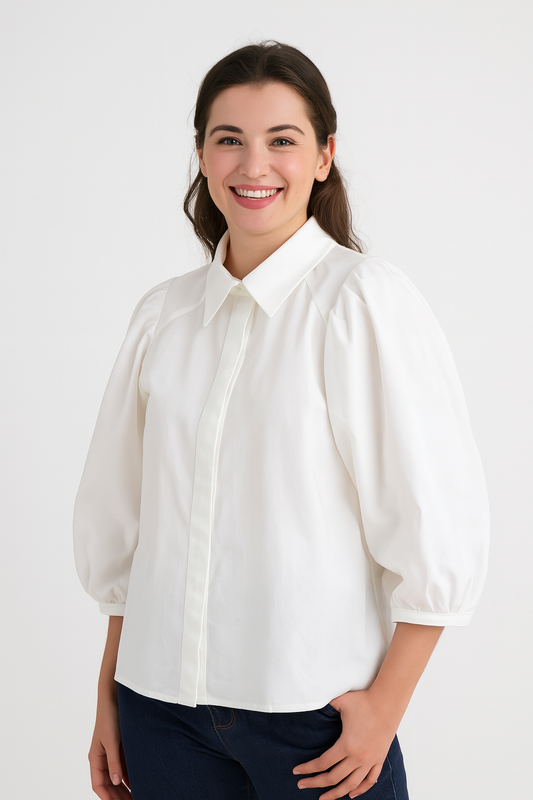 Bluse mit Puffärmeln
