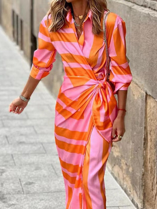 Beatrix | Fröhliches Wickel maxi kleid für Damen