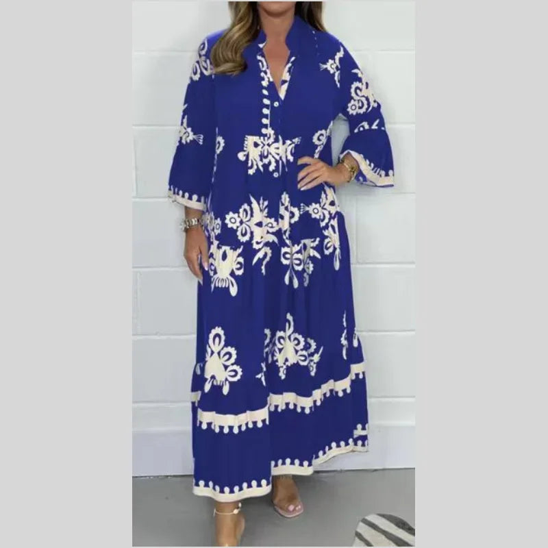 Beatrix | Bedrucktes Damenkleid mit Entspanntem Schnitt und Vielfältigen Farben