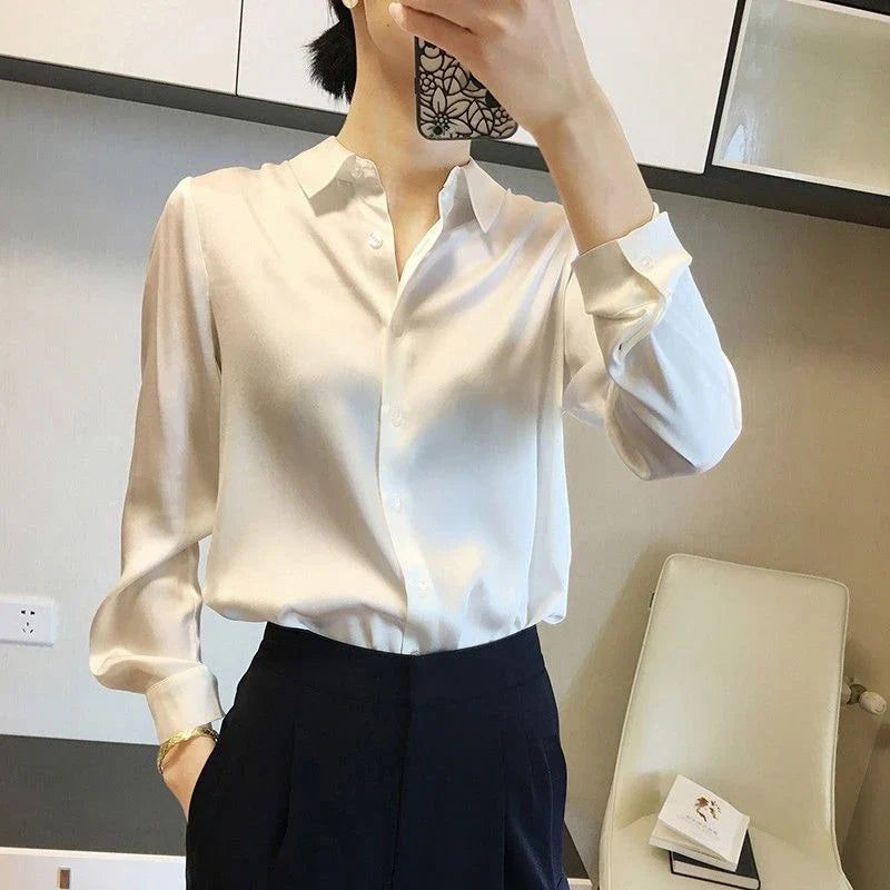 Sanne | Stilvoll Satinbluse für Frauen