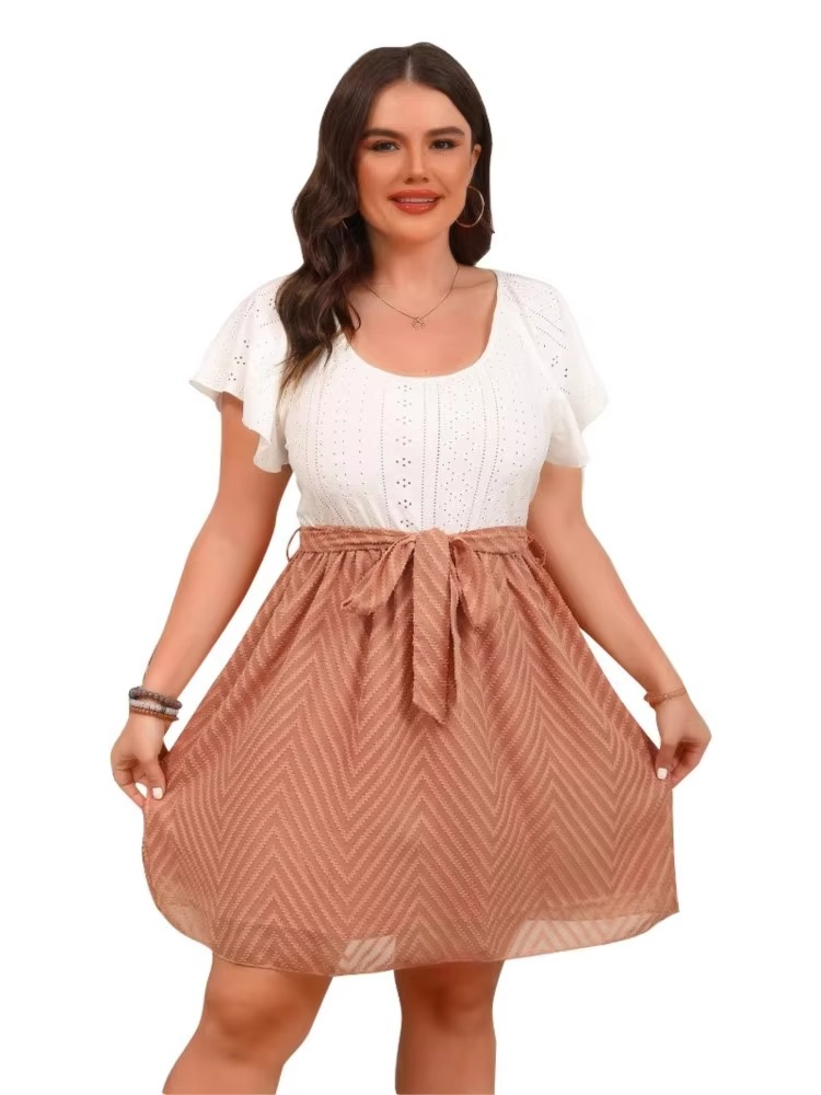 Variant image for Carlotta | Festliches Damenkleid mit Spitze und Taillenschleife für Hochzeitsgäste-1