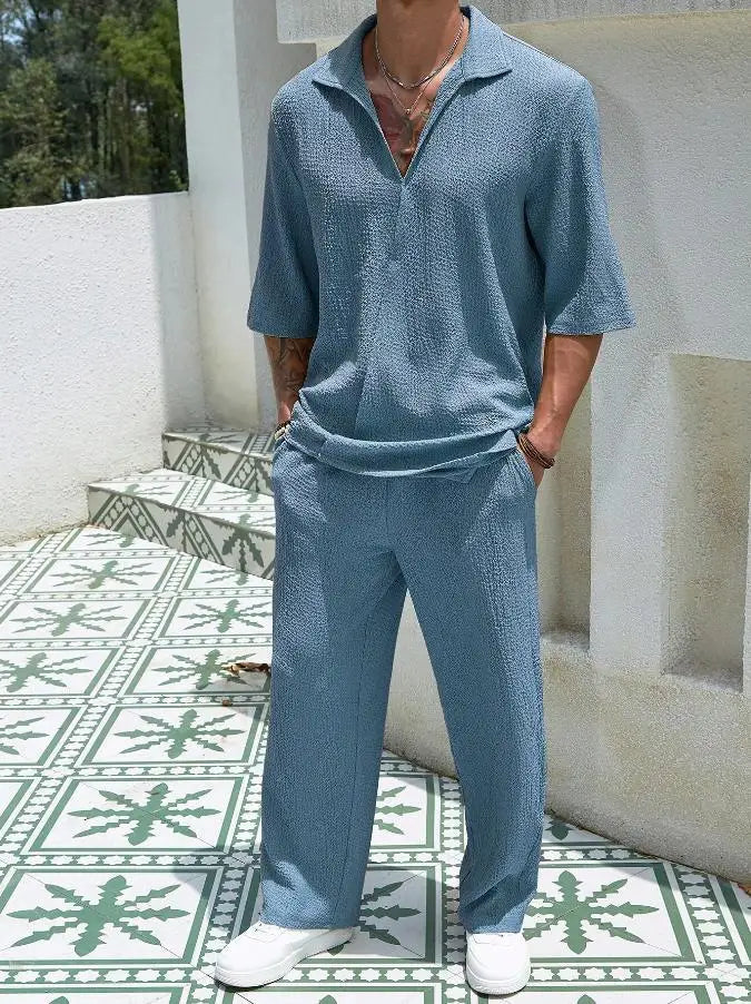 Variant image for Max | Zweiteiliges Sommerhemd und Hose für Herren Bekleidung-11