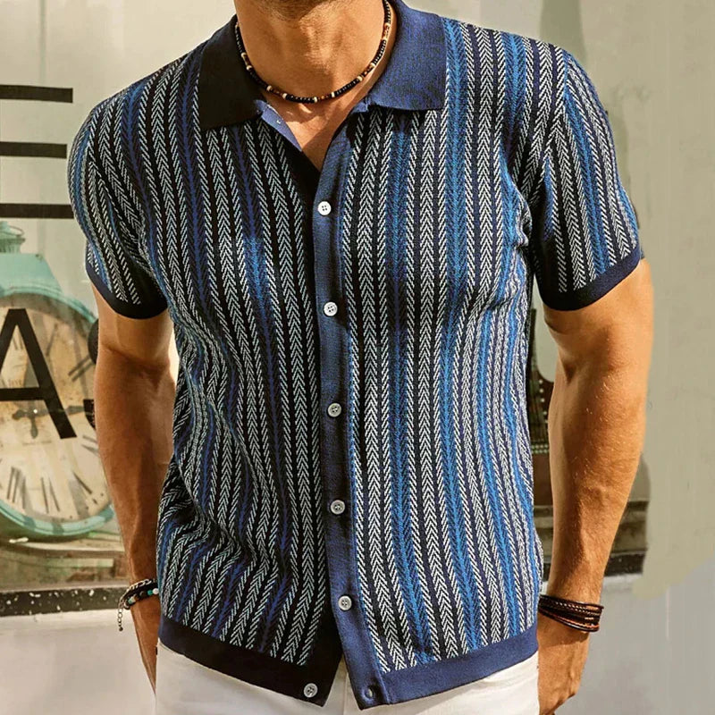 Variant image for Sander | Klassisches Poloshirt Herren mit Chevron-Streifen-6