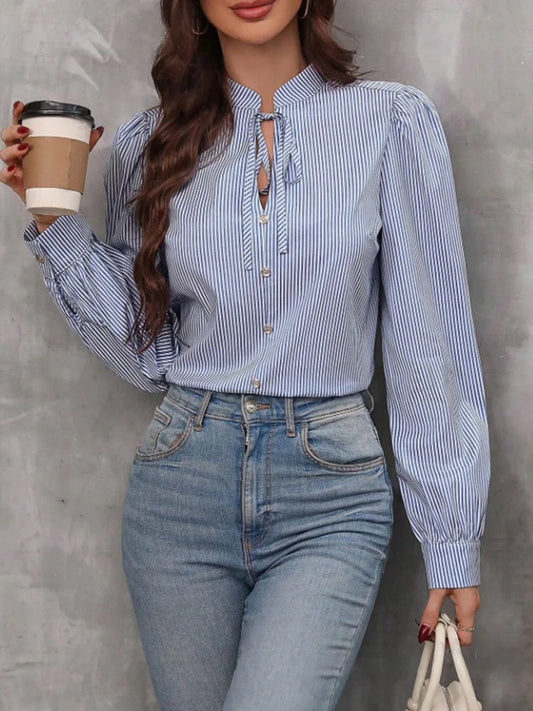 Fleur | Trendig V-Ausschnitt bluse für Frauen
