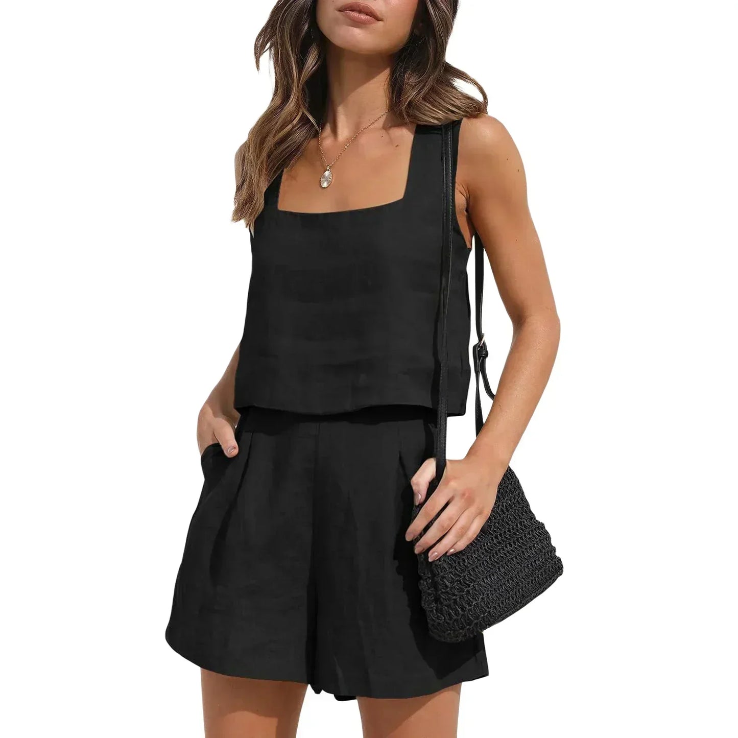 Beatrix | Elegantes Sommer-Set für Damen aus atmungsaktivem Leinen