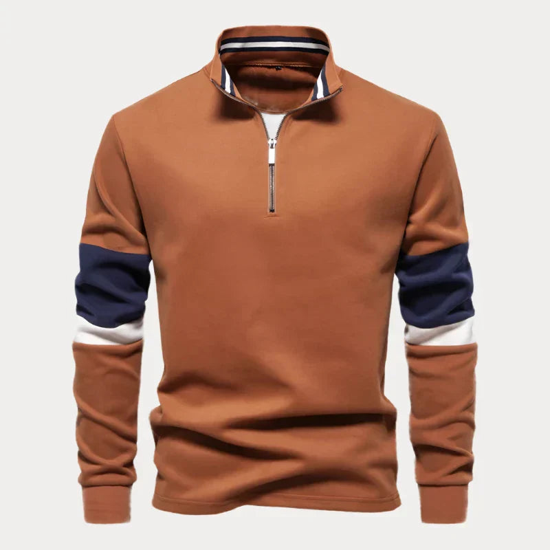 Variant image for Max | Stylischer Pullover für Herren mit Stehkragen und Streifen-1