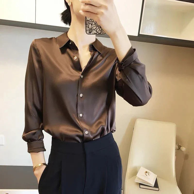 Sanne | Stilvoll Satinbluse für Frauen