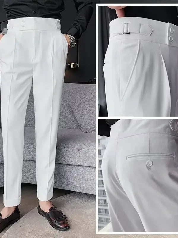 Jonah | Chic Hochtaillierte Chinohose