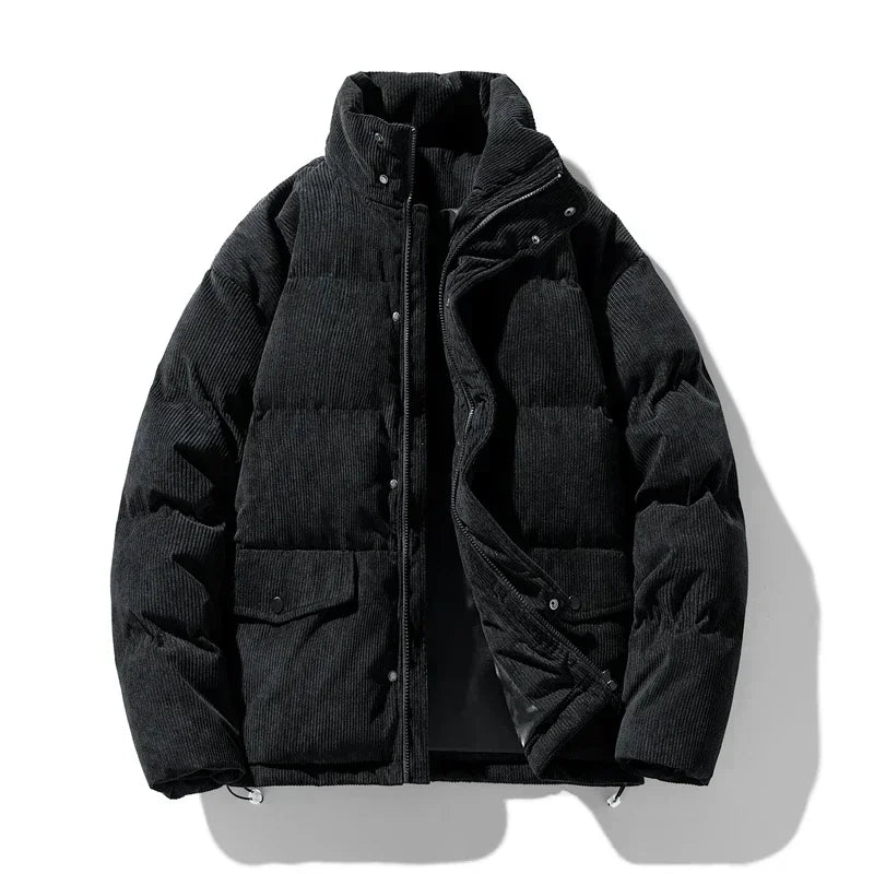 Warmood | Trendige Winter-Cord-Steppjacke für Männer