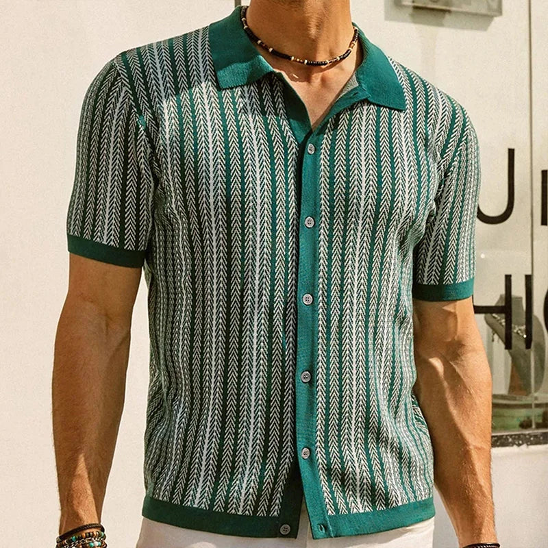 Variant image for Sander | Klassisches Poloshirt Herren mit Chevron-Streifen-1