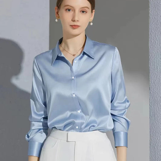 Sanne | Stilvoll Satinbluse für Frauen