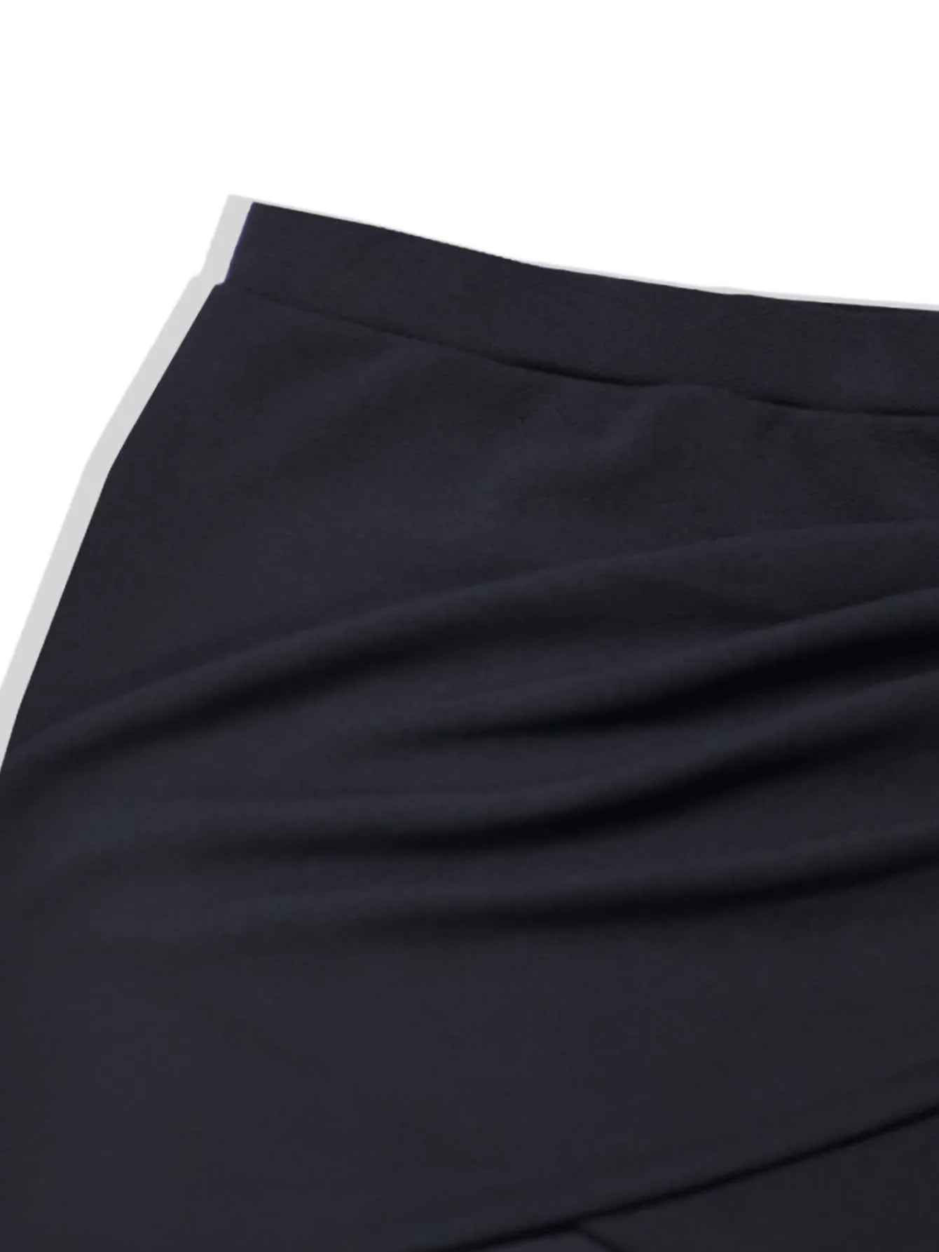 Schwarzer Minirock für Damen mit Schlitz