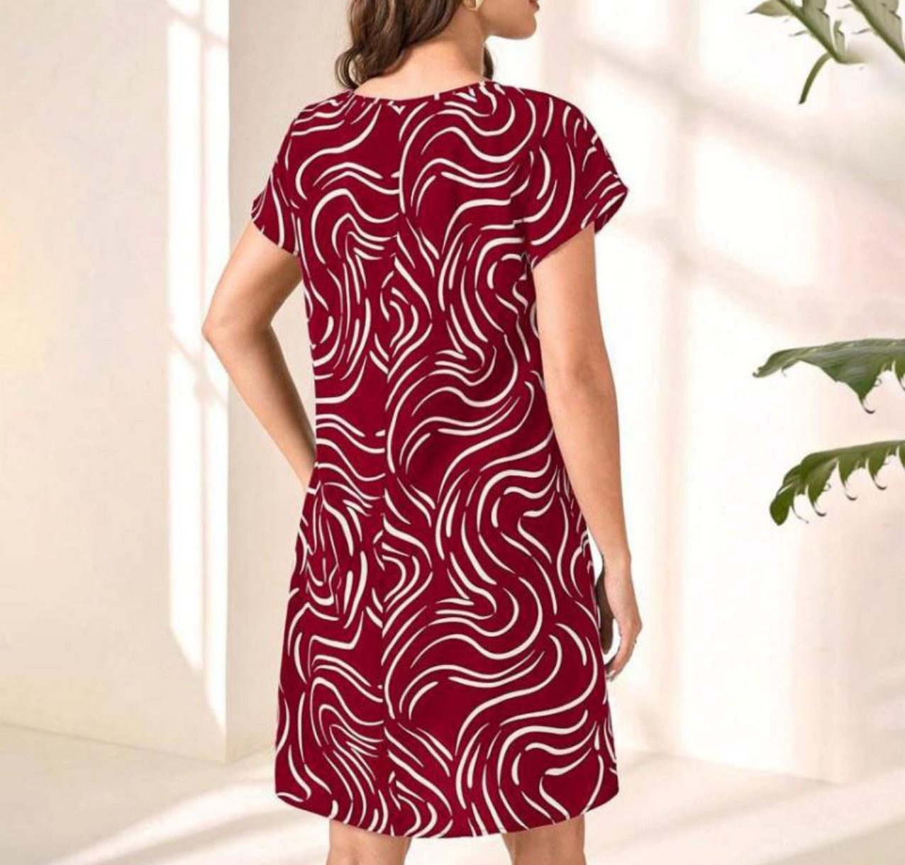 Beatrix | Elegantes Abstraktes Druck Kleid für Damen - Festliche Kleider