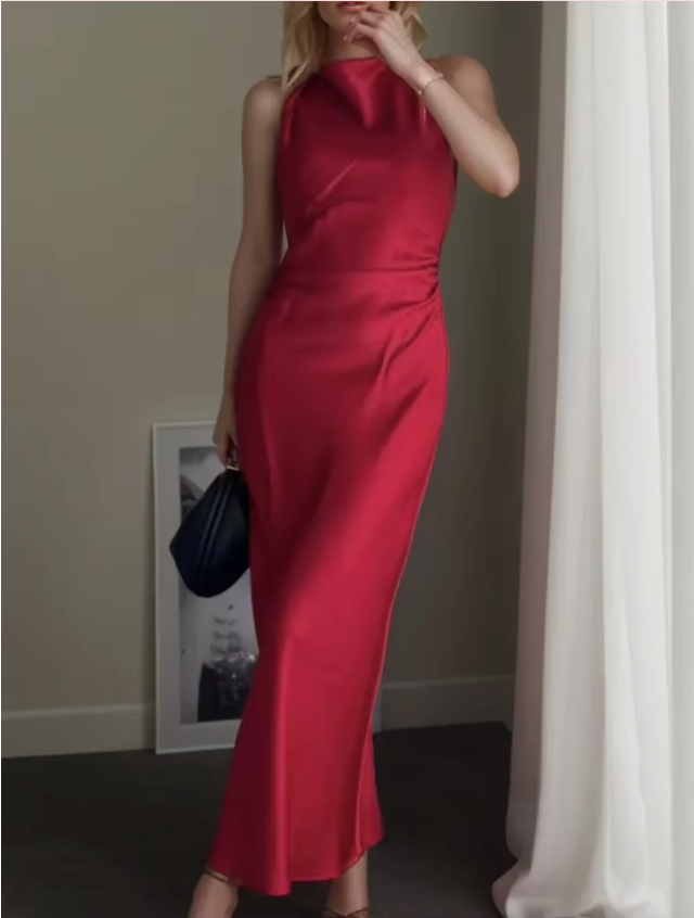 Nora | Stylish Satin Long Dress for Women