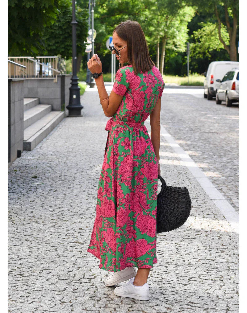 Variant image for Claire | Plus-Size Wickelkleid mit V-Ausschnitt und Schleife-1