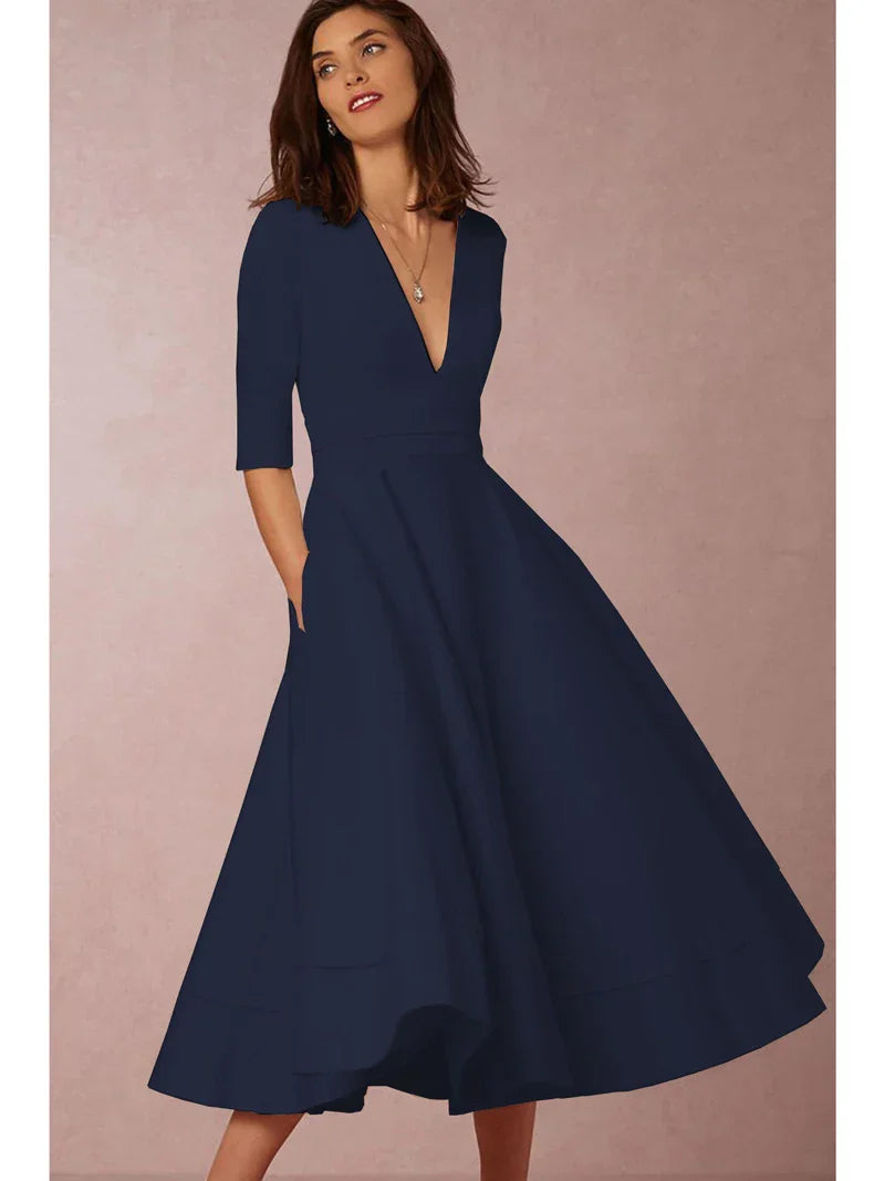 Carla | Elegant midiklänning