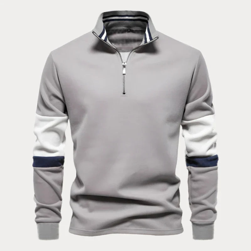 Variant image for Max | Stylischer Pullover für Herren mit Stehkragen und Streifen-16