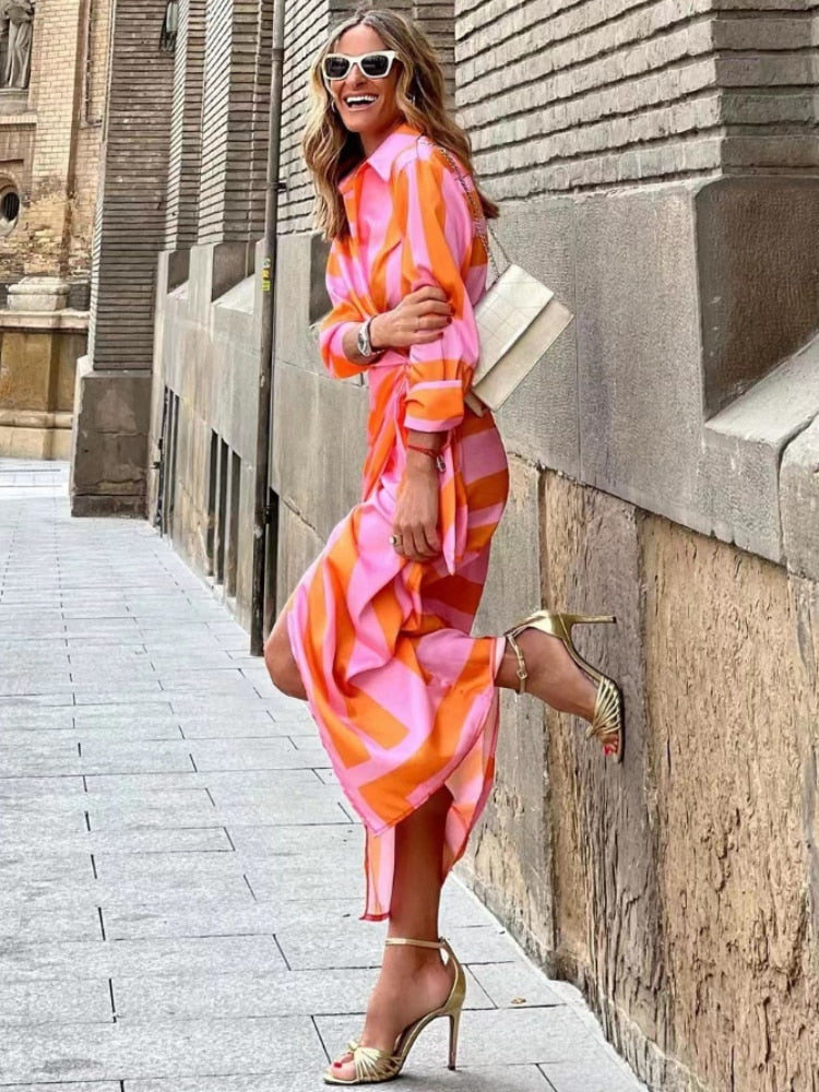 Beatrix | Fröhliches Wickel maxi kleid für Damen