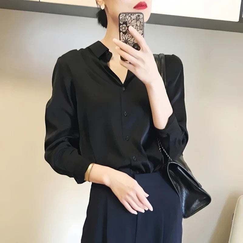 Sanne | Stilvoll Satinbluse für Frauen