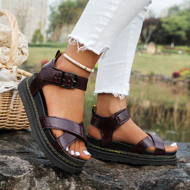 Variant image for Beatrix | Schicke Plattform Sandalen mit verstellbarem Riemen für Frauen-19