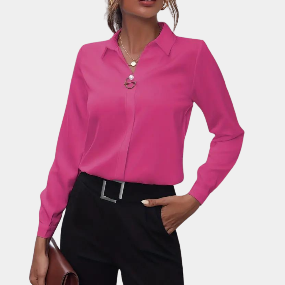 Variant image for Elegante Damen Bluse Schwarz Größe M Baumwolle-11