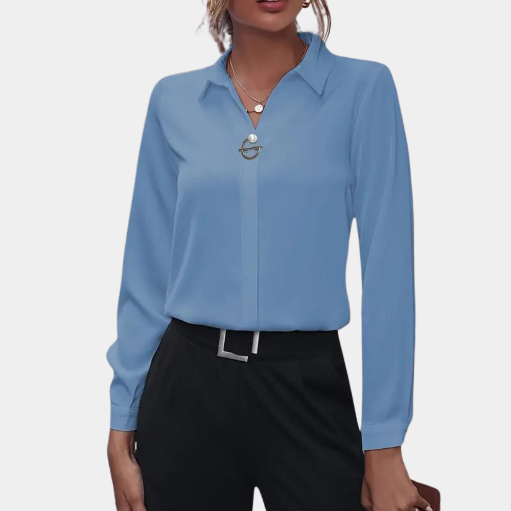 Variant image for Elegante Damen Bluse Schwarz Größe M Baumwolle-16