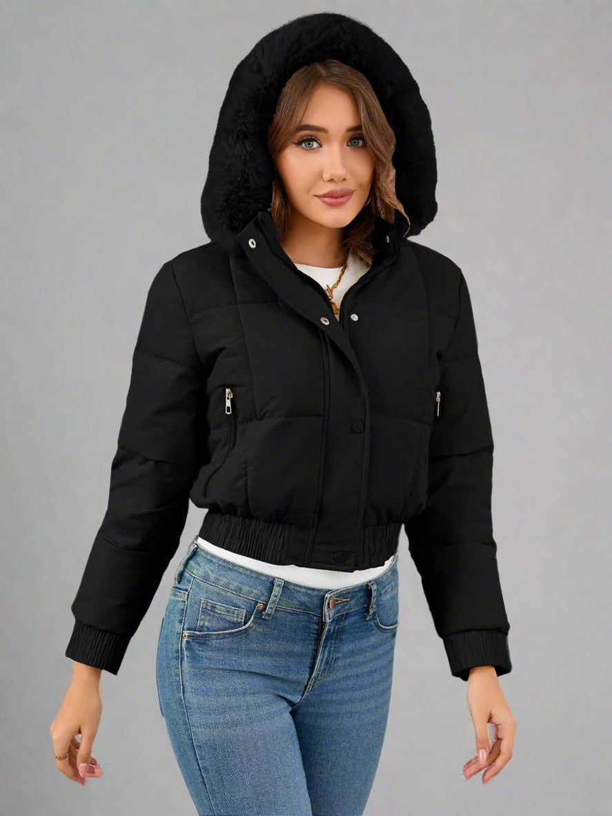 Schmal geschnittene Steppjacke aus Baumwolle