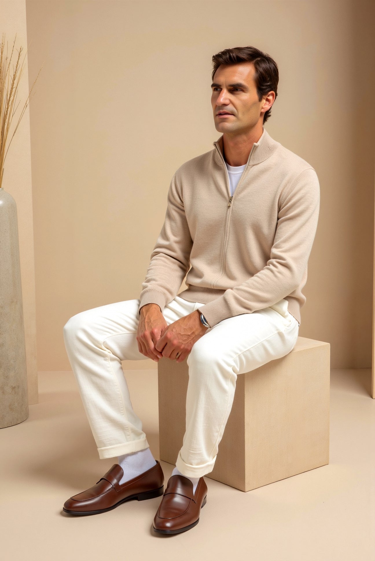 Slim-Fit Strickjacke Damen aus Strickmischung – Lange Ärmel, Vordere Öffnung, Eleganter Cardigan für Lagenlooks 5