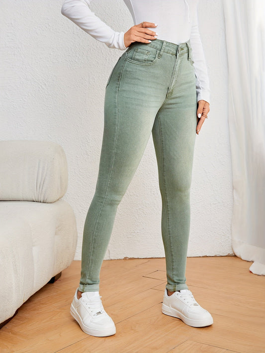 Slim Fit Damenjeans mit Hoher Taille