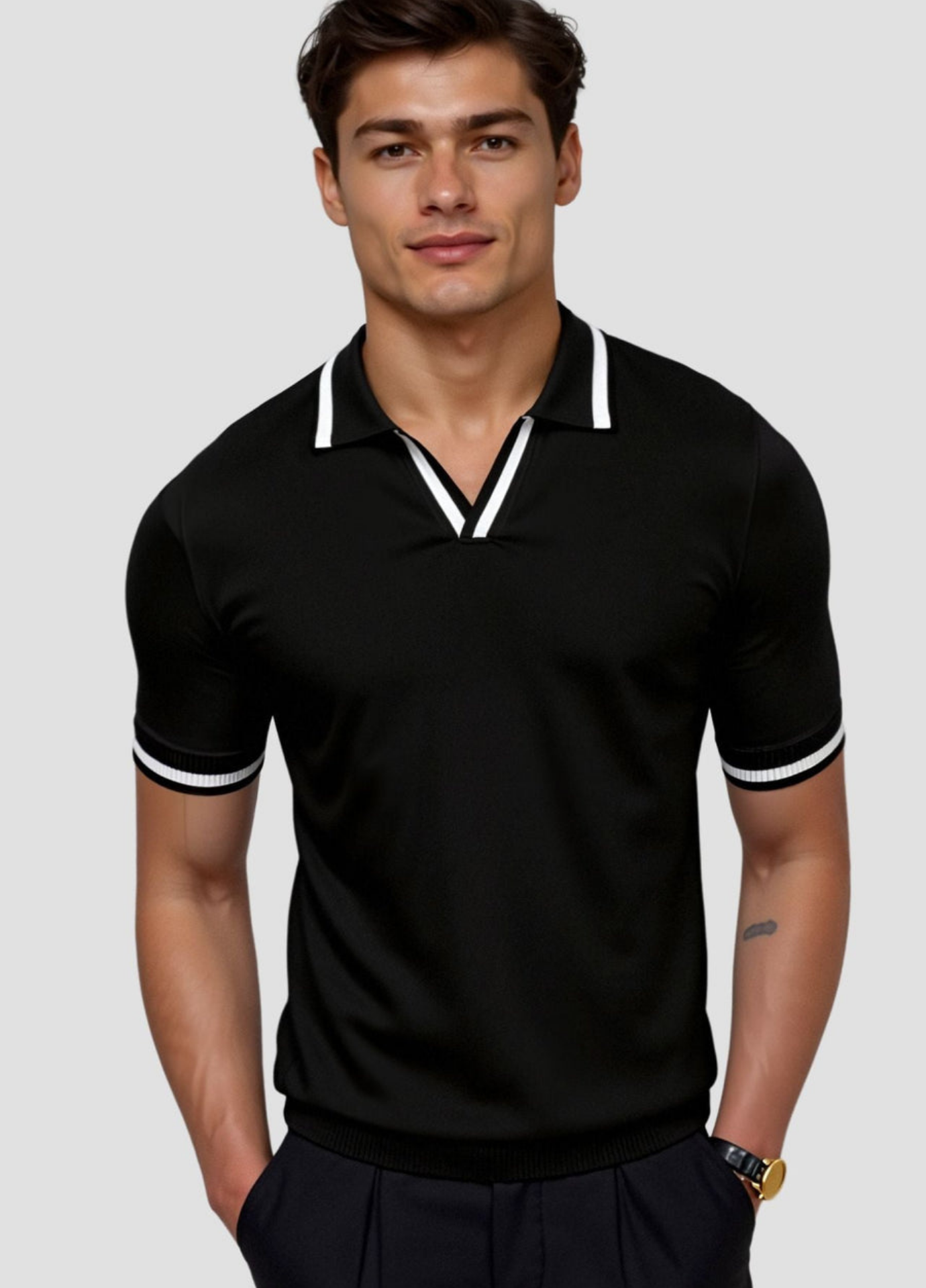 Slim Fit Herren Poloshirt aus Atmungsaktiver Stoffmischung – Taillierter Schnitt für Optimalen Tragekomfort 7