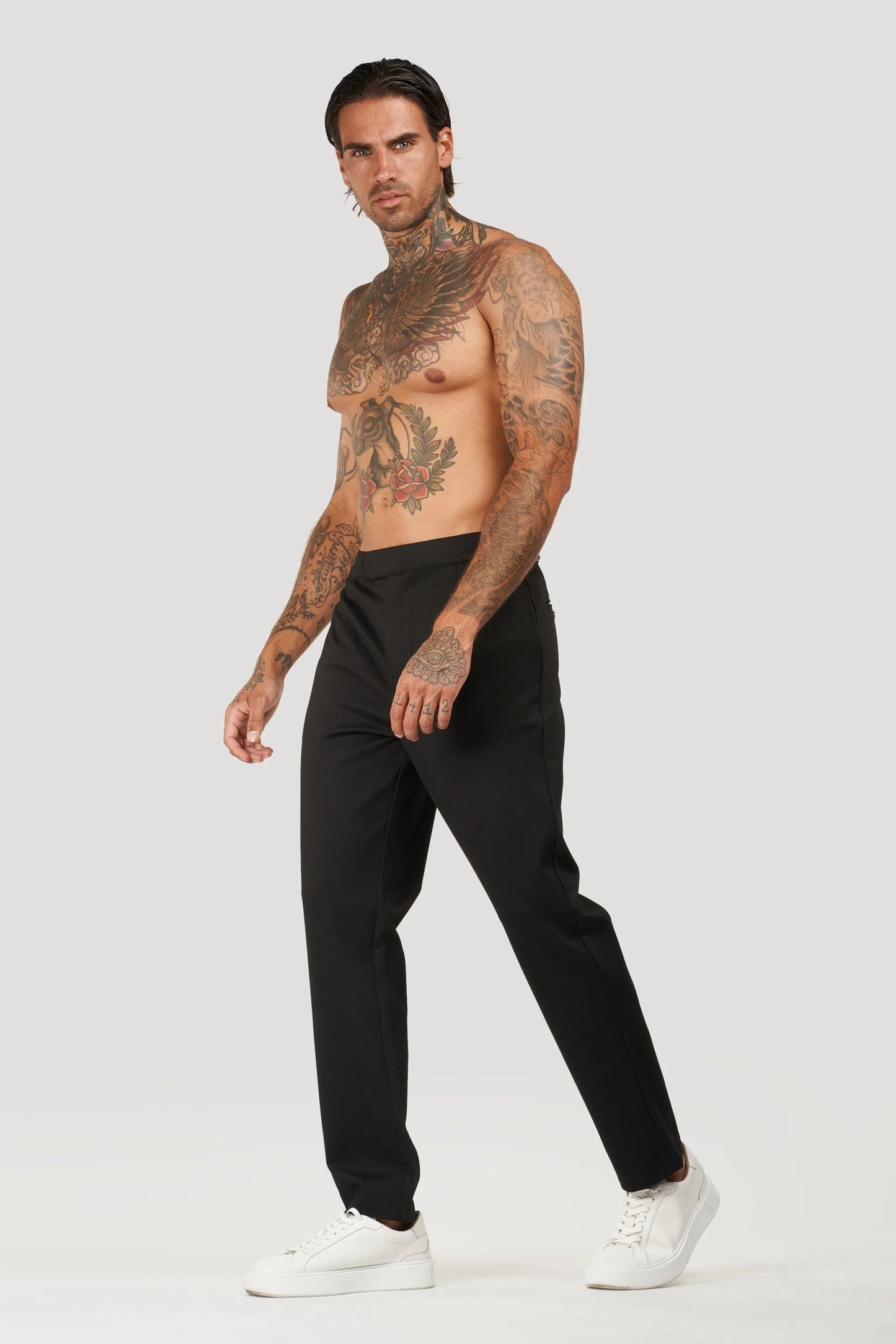 Black Slim Fit Pants for Winter