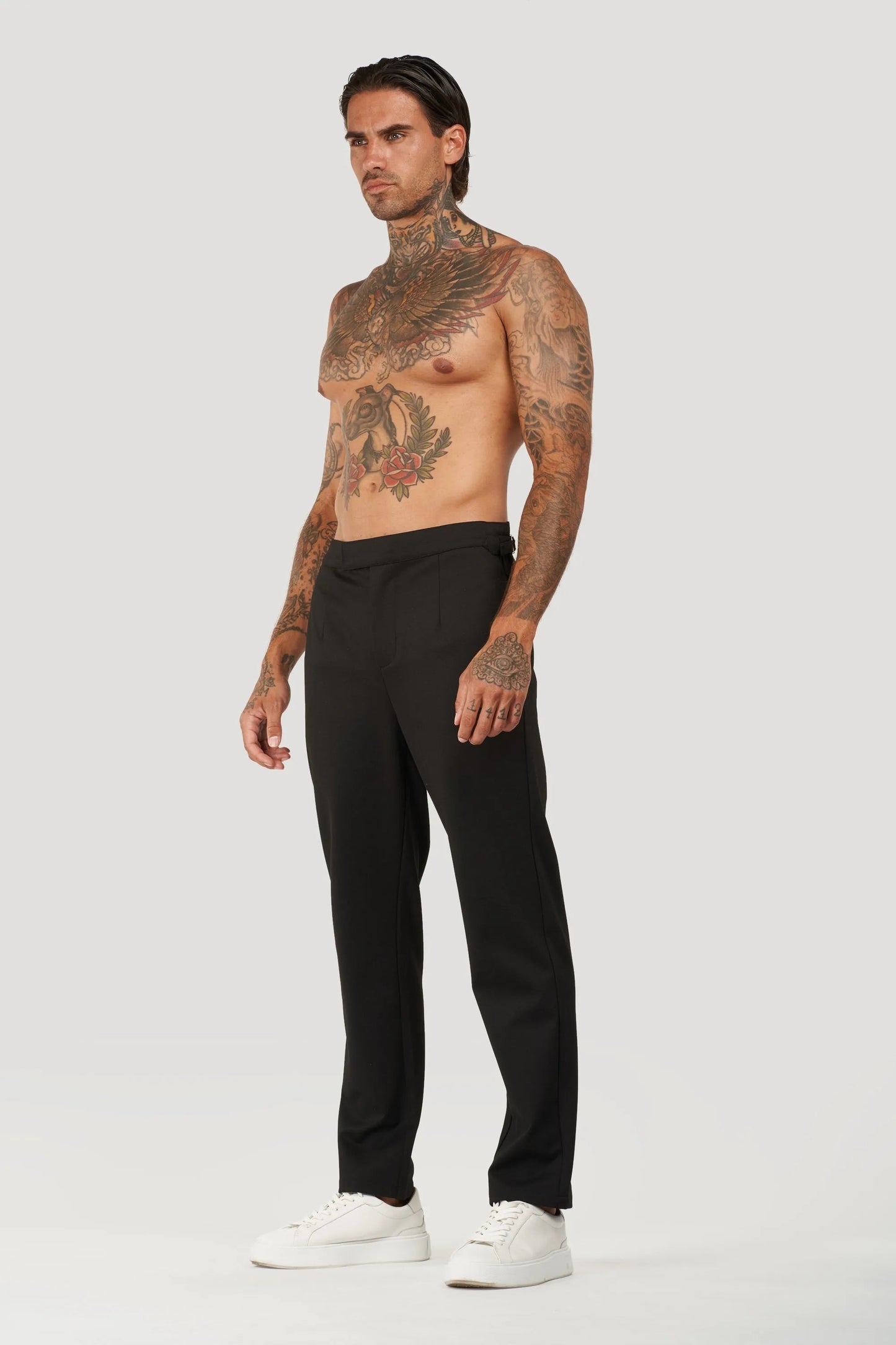Black Slim Fit Pants for Winter