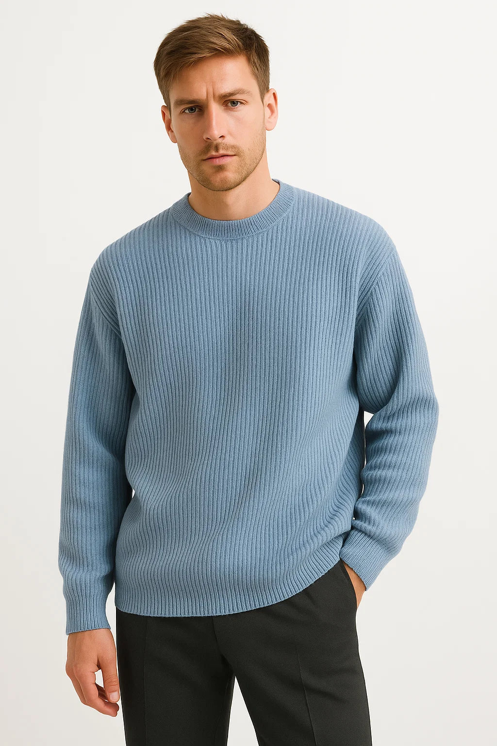 Smart men's knitted sweater